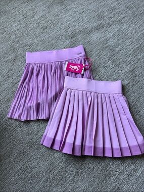 Lilac Pleated Mini Skorts - Set of 2